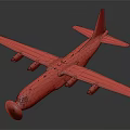 Highly Detailed Passenger Airplane 3D Render With Long Wings Four Engines And Gray Fuselage