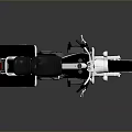 Classic Black Cruiser Motorcycle With Chrome Accents And Shiny Finish On Gray Background