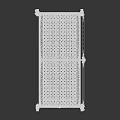 Black Metal Shelving Unit Featuring Geometric Grid Design And Open Storage Tiers For Organization