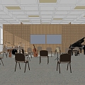 Style Music Classroom 3d model