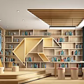Modern Library 3d model