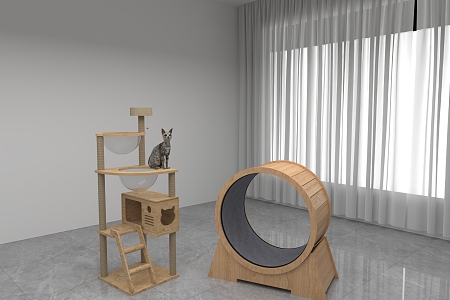 Cat climbing frame 3d model