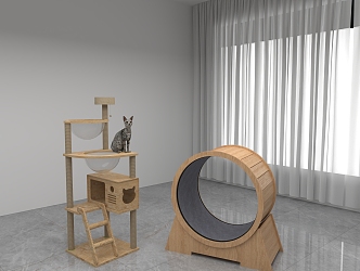 Cat climbing frame 3d model