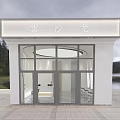 Modern Elegant Hair Salon Interior With Arch Design Styling Chairs Reception Desk And Marble Floor