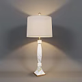 Modern Table Lamps With Diverse Base Designs And White Fabric Shades