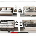 Modern Double Bed Interior Design With Upholstered Headboards Bedside Tables And Linen Bedding