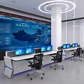 Monitoring console Dispatcher console Command center Monitoring center Function table 3d model