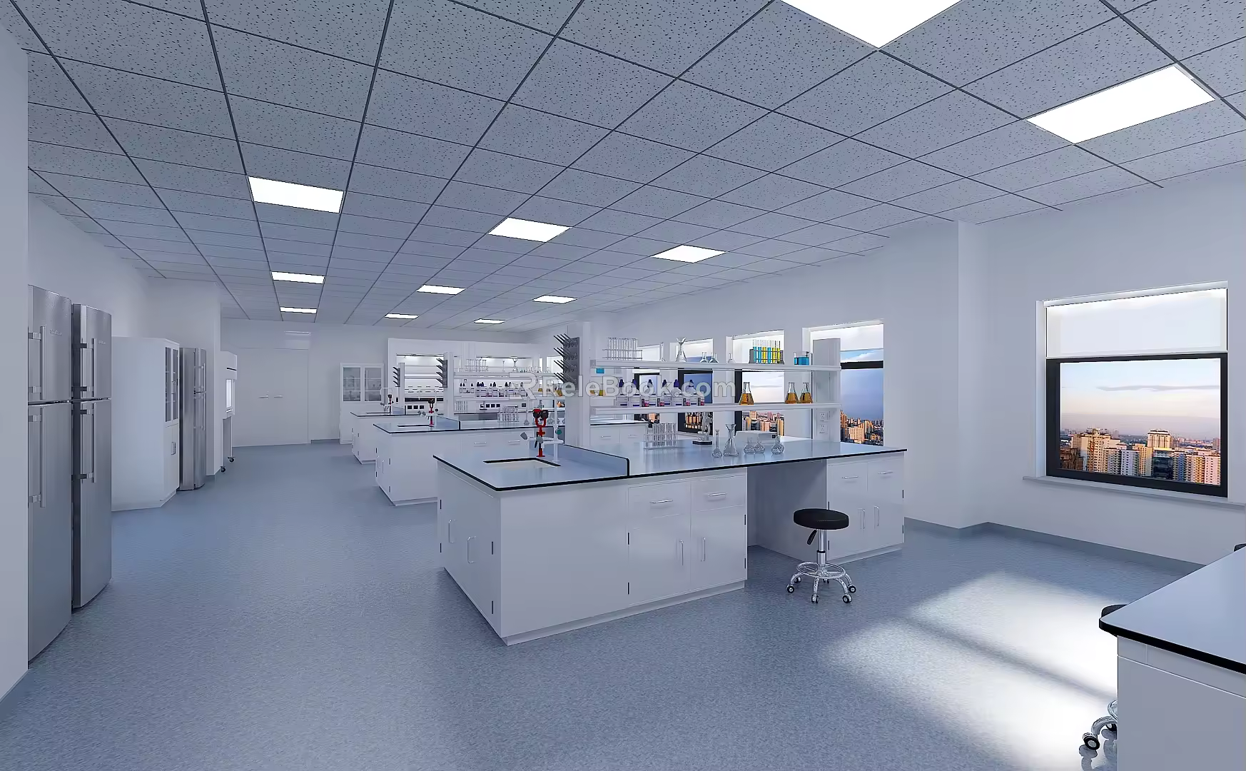 Modern Laboratory Environmental Purification Laboratory 3d model