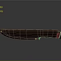 Sharp Hunting Knife With Brown Sheath And Red Silver Handle Design