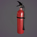 Red Fire Extinguisher As Essential Fire Equipment With Instruction Labels And Safety Illustrations
