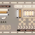 Modern Decorative Lights with Illuminated Build A Dream Text and Arrow Patterns for Event Decoration