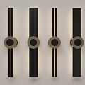 Modern Wall Lamps With Sleek Black Design And Circular Accents Arrangement