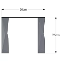 Modern Dining Table With Black Tabletop And Grey Geometric Legs