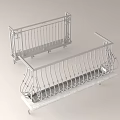 Ornate Metal Railings With Curved Bars And Intricate Designs For Balconies And Staircases