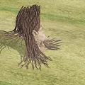 Unique Outdoor Sculptural Head With Long Braided Hair On Green Grass