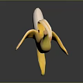 Detailed Hand Carved Peeled Banana Sculpture Featuring Lifelike Texture And Artistic Details