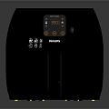 Modern Black Air Fryer Kitchen Appliance With Digital Display And Handle