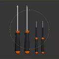 Screwdriver flat screwdriver Phillips screwdriver screwdriver screwdriver tool hardware tool processing tool 3d model