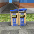Blue And Gold Wayfinding Signage For Smart Industrial Park With Overhead View