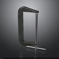 Metal C Clamp Tool With Screw Rod And Handle For Workshop Use