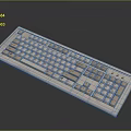 Modern Full Size Computer Keyboard With Numeric Keypad And White Beige Design