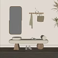 Shoe-changing stool 3d model