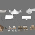 Various Types of Tents With Different Shapes and Outdoor Camping Gear