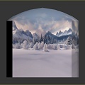 modern snow mountain terrain terrain 3d model