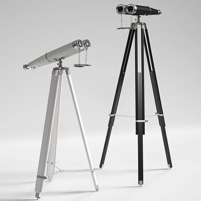modern telescope astronomical telescope 3d model