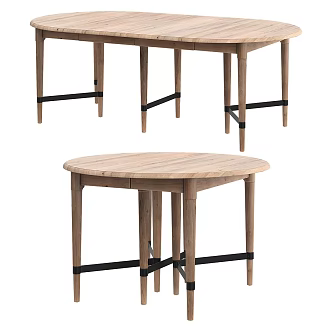 Nordic Simple Dining Table 3d model