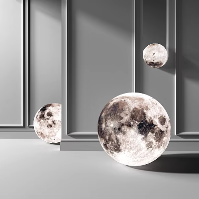 Modern Decorative Lights Moon Lights 3d model