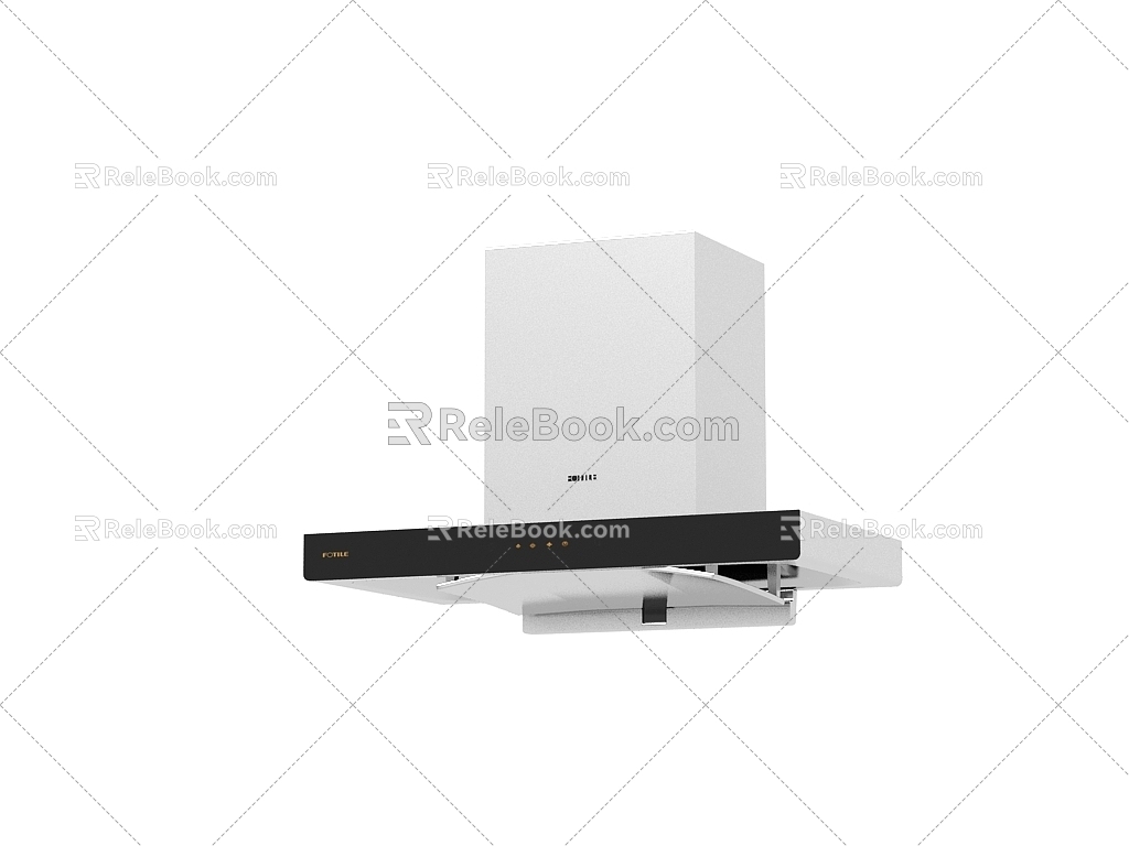 modern hood range hood 3d model