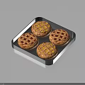 Juicy Grilled Hamburger Patties on Black Tray with Crispy Grill Marks and Fresh Herbs