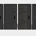 Modern Security Doors With Various Panel Designs And Secure Lock Systems 3d model