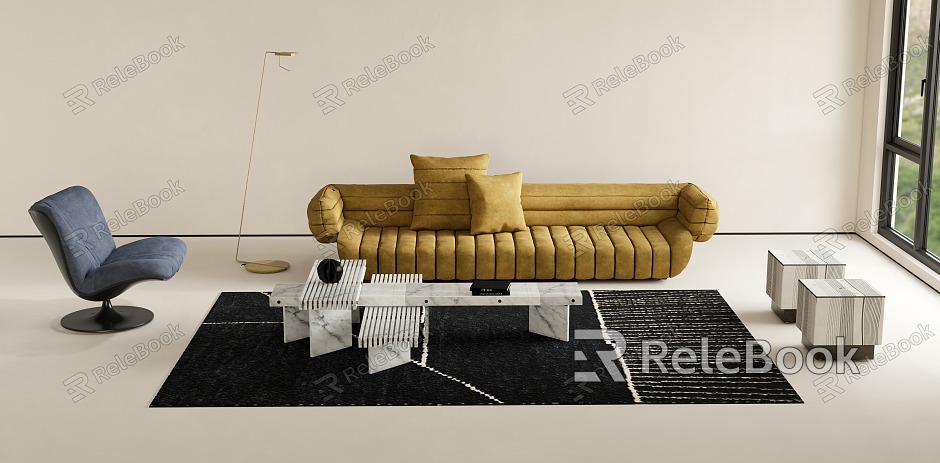 Modern Baxter Sofa Coffee Table Combo model