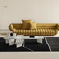 Modern Baxter Sofa Coffee Table Combo 3d model