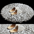 Round Carpet Coral Fleece Carpet Plush Carpet Bathroom Carpet Bathroom Cotton Shoes 3d model