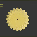Decorative Wooden Furniture With Spiral Petal Design And Intricate Carving
