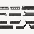 New Chinese Eaves Tile Eaves Combination 3d model