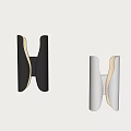 Modern Curved Wall Lamps in Gray and Silver Illuminated Design for Home Decor