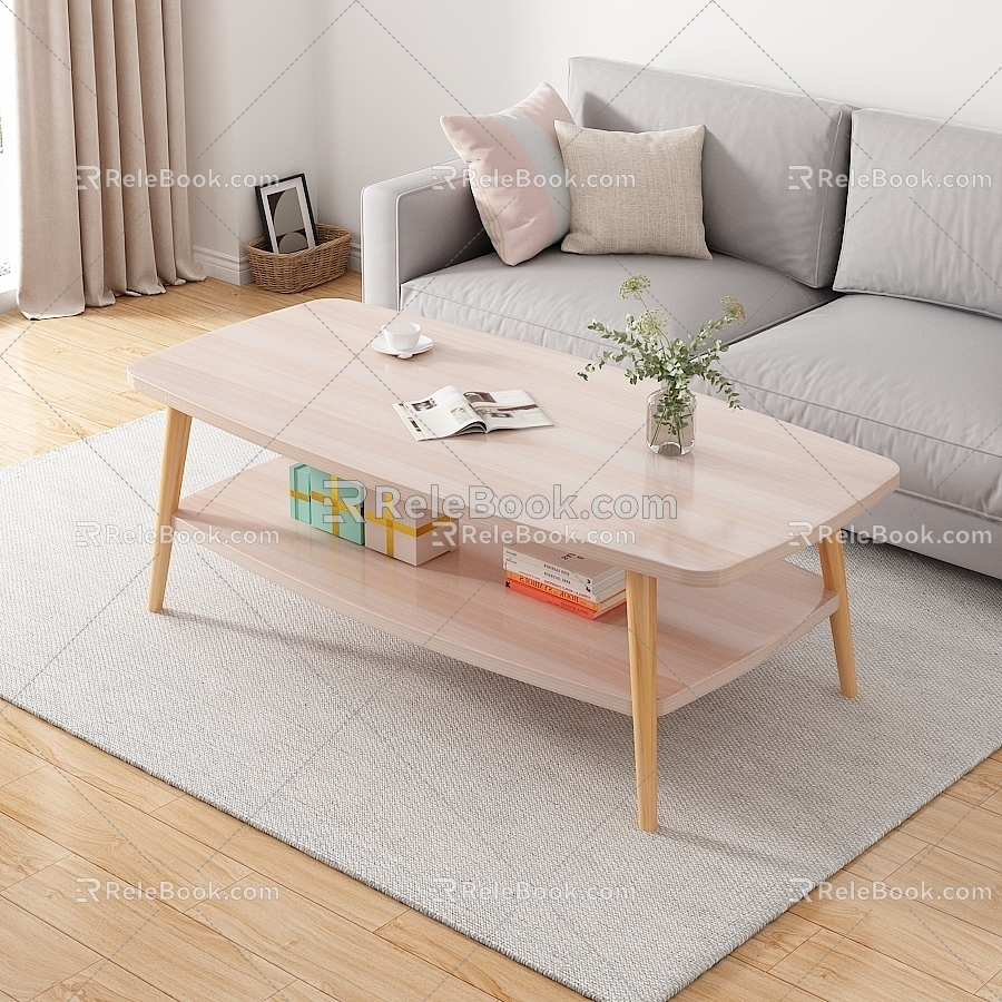 Living room coffee table model