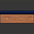 Modern Industrial Blue Bench With Curved Metal Frame And Wooden Seat