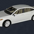 White Modern Sedan With Four Doors Light Interior And Silver Wheels 3d model
