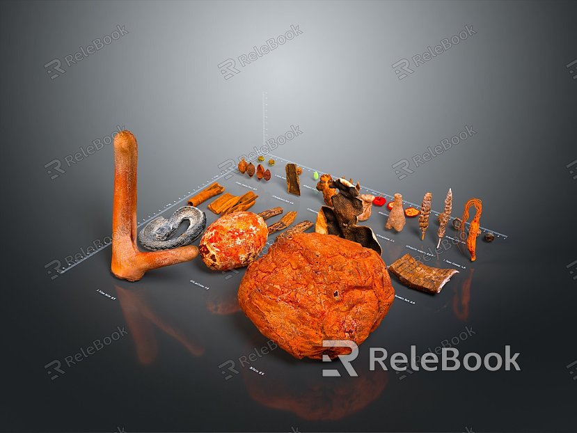 Chinese herbal medicine mashing hammer pilose antler cordyceps ganoderma lucidum daily necessities model