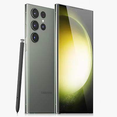 Samsung Green Smartphone With Multiple Rear Cameras Large Display And S Pen 3d model