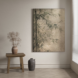 New Chinese abstract decorative painting 3d model