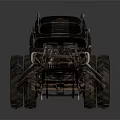 Custom Monster Truck With Open Cabin Large Tires And Rugged Metal Frame