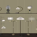Modern lighting combination floor lamp 3d model