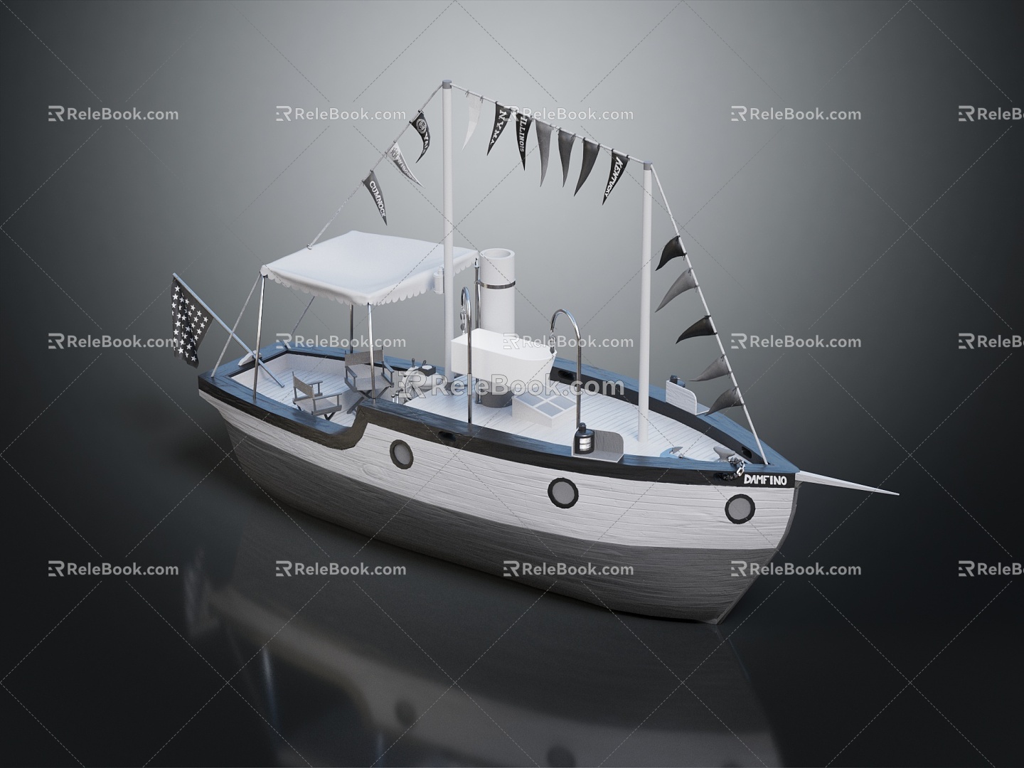 Modern Boat Yacht Ship Private Ship Private Yacht 3d model