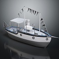 Modern Boat Yacht Ship Private Ship Private Yacht 3d model